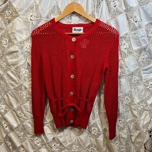 Red ROUJE Knit Cardigan - "36" Small